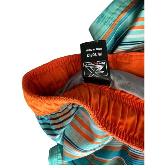 Lot of 3 Boys Large ZeroXposur Ocean Gear Swim Shirt & Trunks Blue Green Shark - Picture 7 of 11